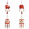 Traditional Spring Festival Ornaments Red Atmosphere Lucky Pendant Beads Lion Dance Pendant  Wall