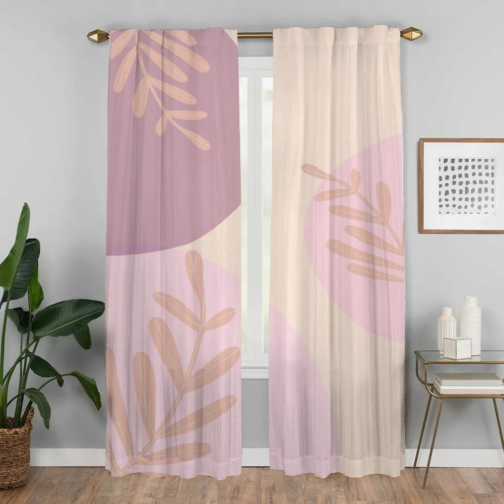 Curtains Child Room Concise Style Plants Halloween Decoration Tulle for Bedroom Blackout Curtain Shades Home Interior Curtains