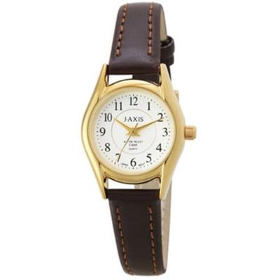 J-AXIS Women's NAL54-G (Easy-to-See Quartz Women's Sun Flame) Round Watch Brown Alloy Analog
