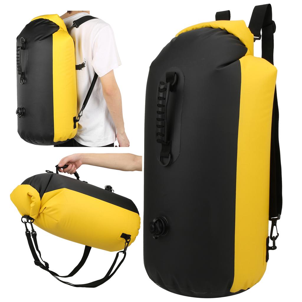 60L Outdoor Wasserdicht Leicht Schwimmen Driften Aufblasbarer Rucksack Versiegelnder Trockensack