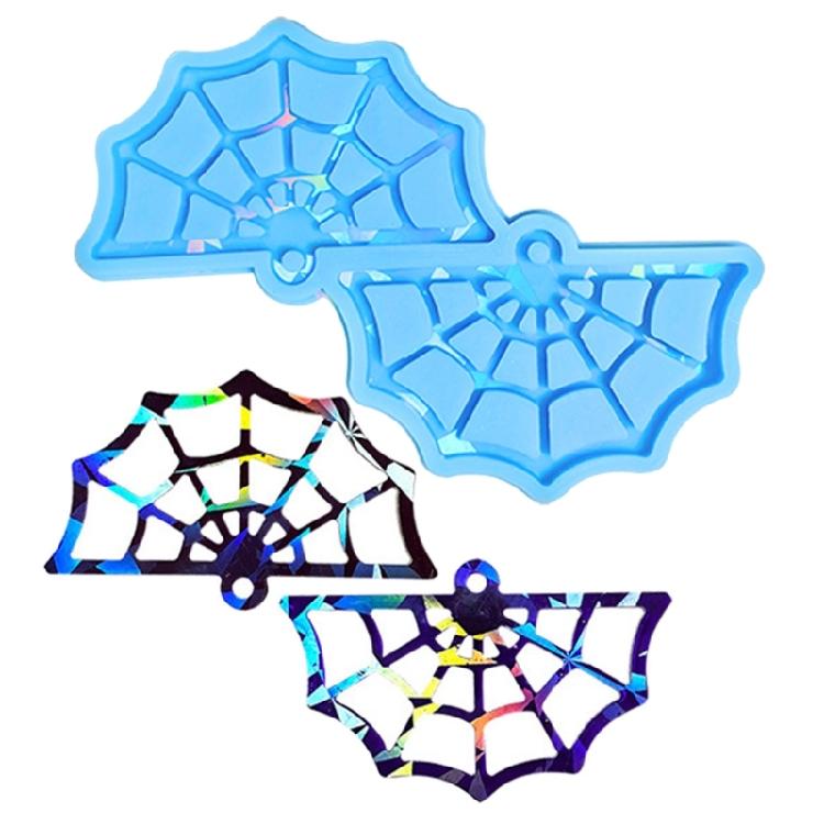 Spiderweb Silicone Molds Holographic Mold Keyring Earring Pendant Making Tool