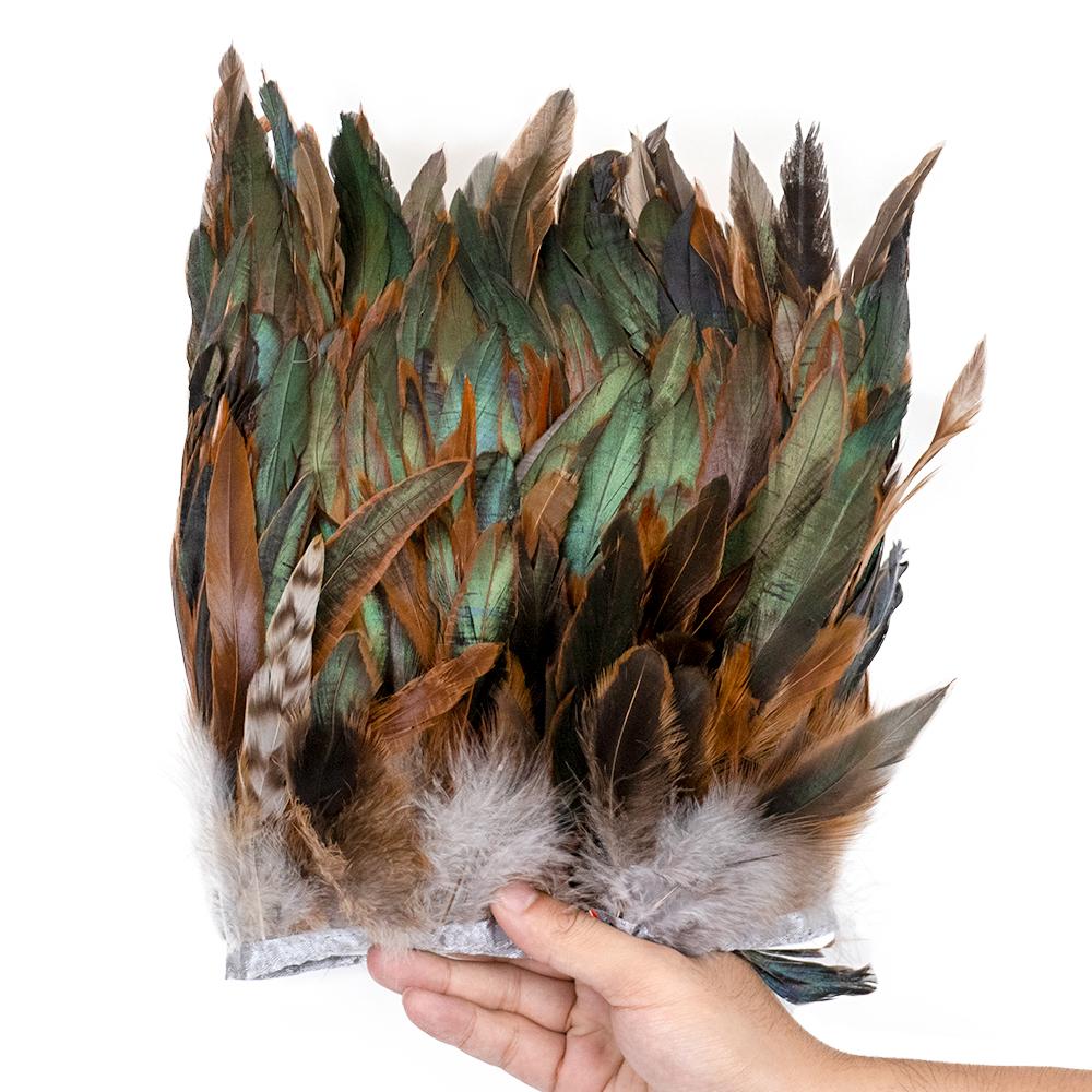 1M 2M 5M 10Meter Natural Rooster Feathers trim fringe 15-20cm Ribbon plumes For Craft ribbon fringe for skirt Party clothing