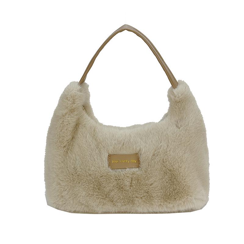Women's Fluffy Shoulder Bag 2025: Versatile Fashion Crossbody Handbag for Autumn/Winter