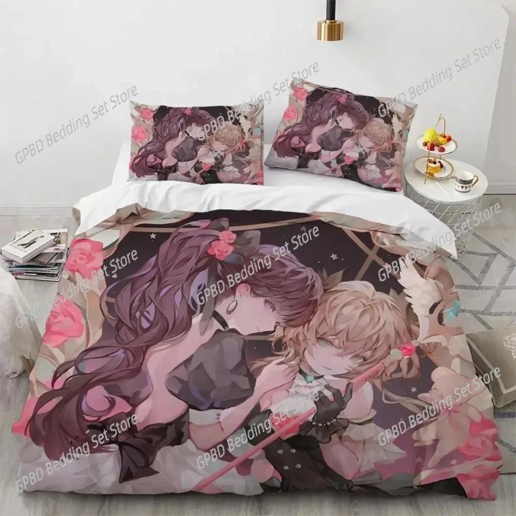 Comforter Anime Cardcaptor Sakura Bedding Set 3D Printed Suitable For Bedroom Kids Home Textile