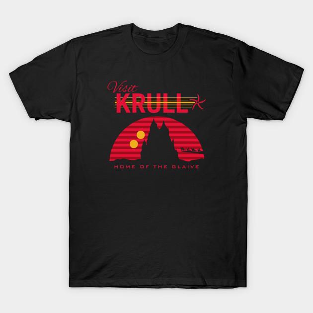 Men Black Print T-shirt Visit Krull (Red) No-Cut Transfer Paper Print Cotton Tshirt 3XL чёрный