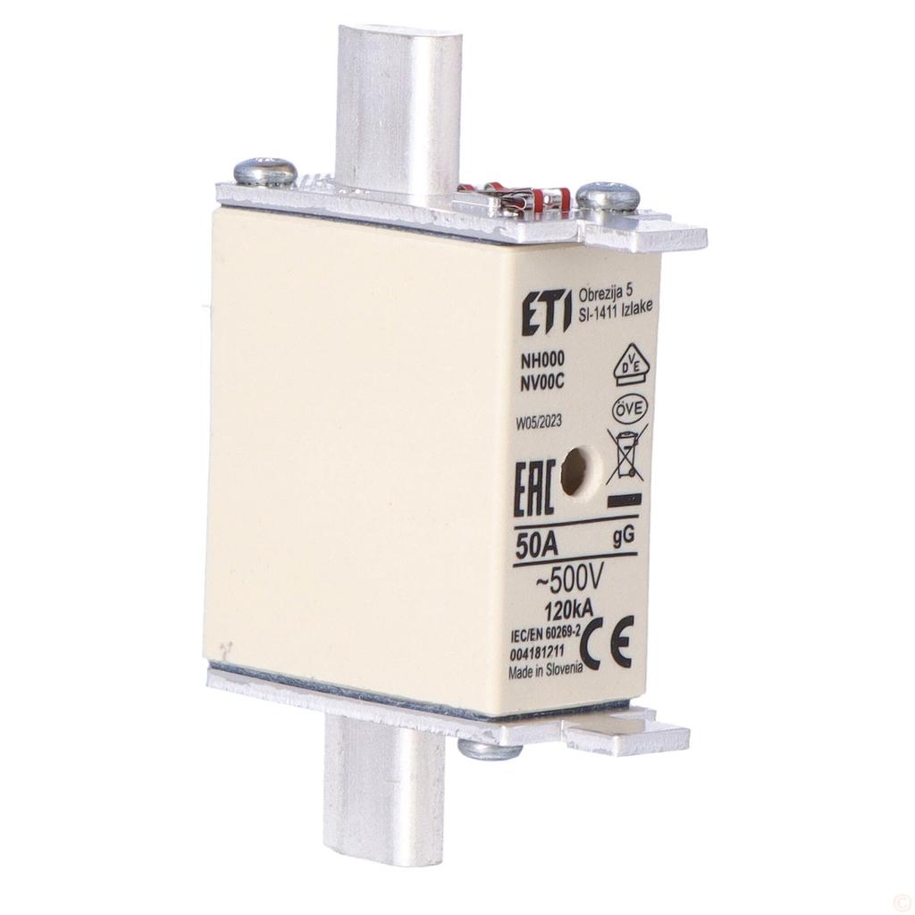 Fuse link - NH000 gG 50A/500V - slow