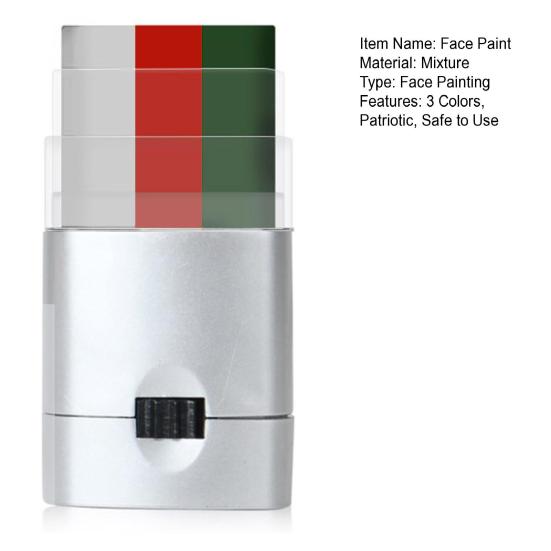 3 Colors Patriotic Face Paint Athletes Sports Fans Adults Kids Face Painting Cream