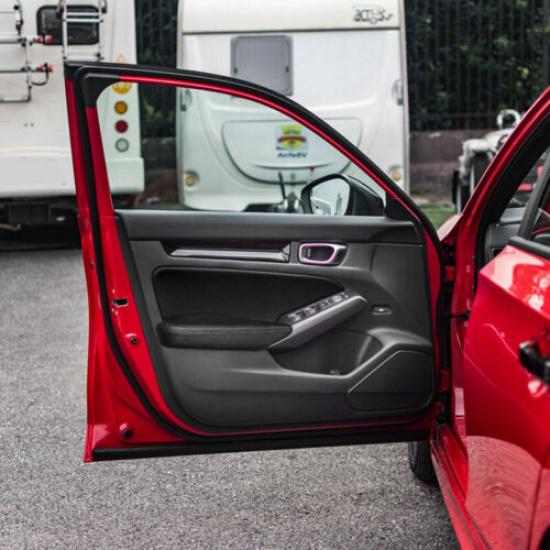 8pcs Black Car Interior Door Armrest + Panel Cover Pad For Honda Civic