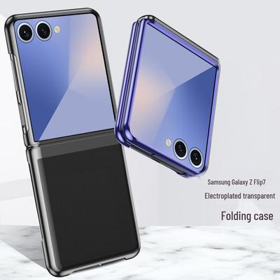 Samsung Z Flip7 Transparente Galvanisierte Schutzhülle für Galaxy Z Flip 3/4/5/6
