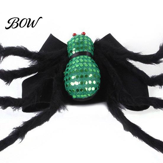 Pet Party Supplies for Dogs Spider Costume, Halloween Cat Outfit with Skull Face, Black Funny Apparel Holiday Cats Cosplay Photo Props Easy