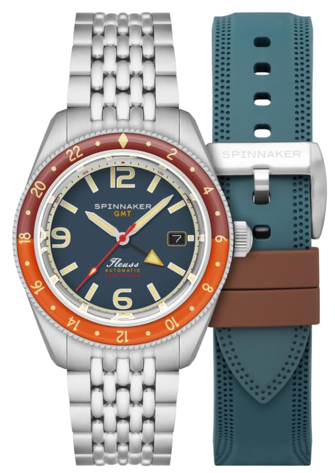 

Fluss GMT Automatic 15 ATM Water Sapphire Dark Blue [SPINNAKER] Watch, Self-winding, Resistant, Crystal, Dial, SP-5120-55, Men s [Used]