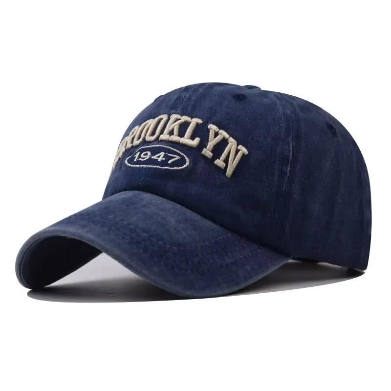 High Embroidery Snapback Hat for Men Vintage Black Green Washed Baseball Caps for Women