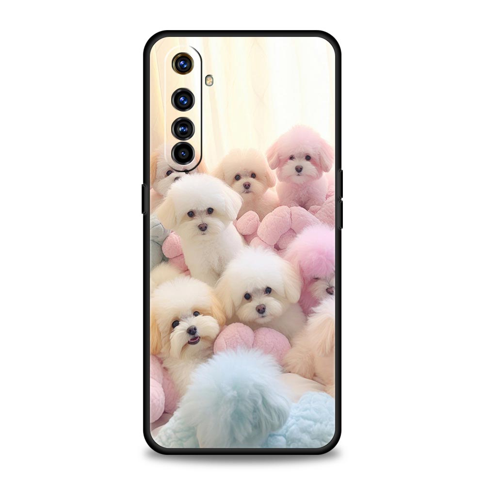 Cute Little Dog Case For Realme C67 C63 C55 C53 C35 C25 C21 GT 2 3 5 6 10 11 12 13 Pro Plus 5G Soft TPU Phone Cover Fundas Capas