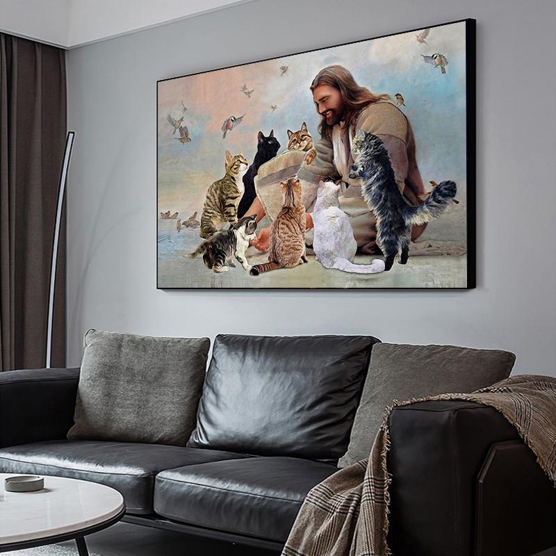 Jesus Series Christ Religious Faith Canvas Paintings Posters and Prints Wall Art Pictures for Living Room Home Decor