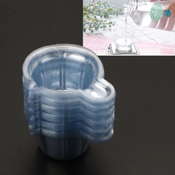 50Pcs 40ML Plastic Disposable Cups Dispenser Silicone Resin Mold Kit for DIY Epoxy Resin Jewelry Making Tools Accessories