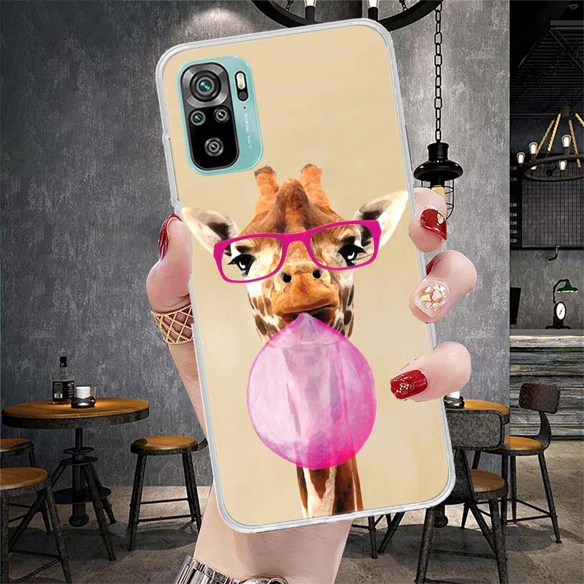 Cute Cartoon Giraffe Animal Soft Phone Case For Xiaomi Redmi Note 15 14 14S 13 12 Pro Plus 12S 11 11S 11E 10 10S 11T 5G Fundas C