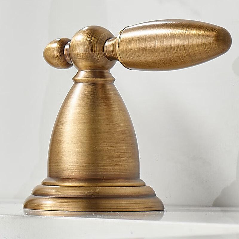 All-Copper Ceramic White Gold Single-Hole Basin Faucet