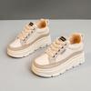 Women's W3672 Color-Block Sneakers 2024: Breathable, Thick-Soled, Wear-Resistant Shoes for Summer and Autumn.
