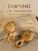 Tie Su Mu (Golden Sandalwood) Kitten Air Cushion Comb Cute Massage Comb Solid Wood Meridian Relief Home Portable Airbag Comb