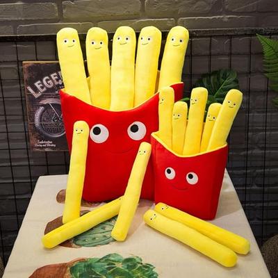 1PC Soft and Fluffy Fun Food Stuffed Plush Pillow, Cuddly, and Irresistible Pefect Toys Gift for Kids and Friends (French Fries, Hamburg, 40cm)