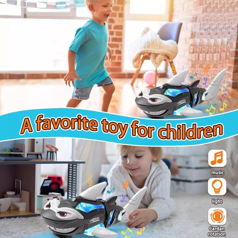 Hračky Žralok Lezoucí Děti Elektrický Mechanický Žralok Hračka Světlo Hudba Dárek Kreslený