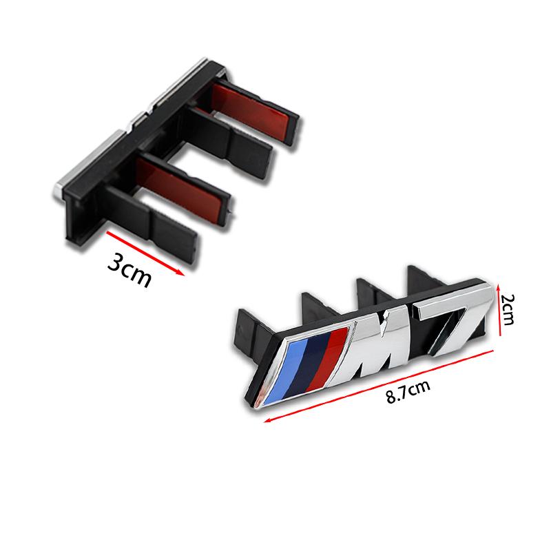 3D ABS M Logo Car Front Grille Badge Sticker For BMW M Emblem E46 E36 E34 F10 E90 M1 M2 M3 M4 M5 M6 M7 M8 Decorative Accessories nlxk36