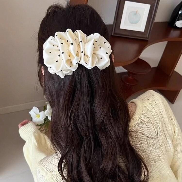 Korean Polka Dot Cloud Bubble Banana Clip: Celebrity Style Hair Accessories