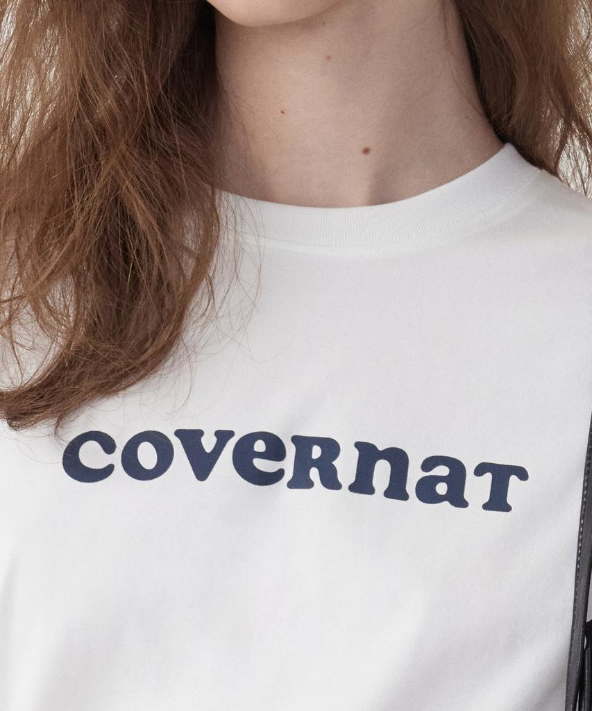 COVERNAT WOMAN Cool Cotton Copper Logo T-Shirt White