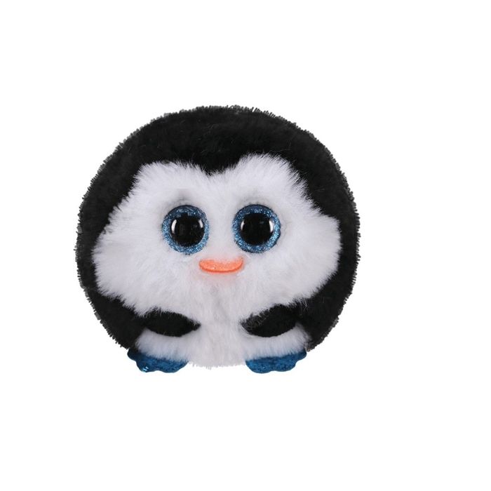 Peluche Ty Puffies - Ty - Waddles le pingouin - Noir - 3 ans - 7.5 cm
