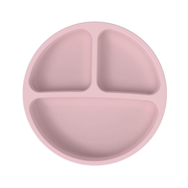 Baby Silicone Plate with Four Suction Cups - Divided Feeding Bowl for Toddlers