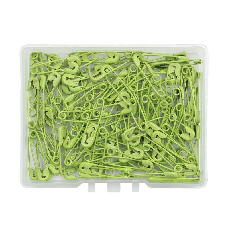 120PCS Mini Safety Pins with Storage Box 19mm Colored Safety Pins for Crafting Sewing Fastening Clip Button for Garment Hang Tag