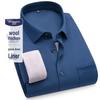 Shanshan Men's Goose Down Lined Wool Blend Long-Sleeve Shirt