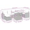 8 Piece Garden Sofa Set with Cushions Black Poly Rattan