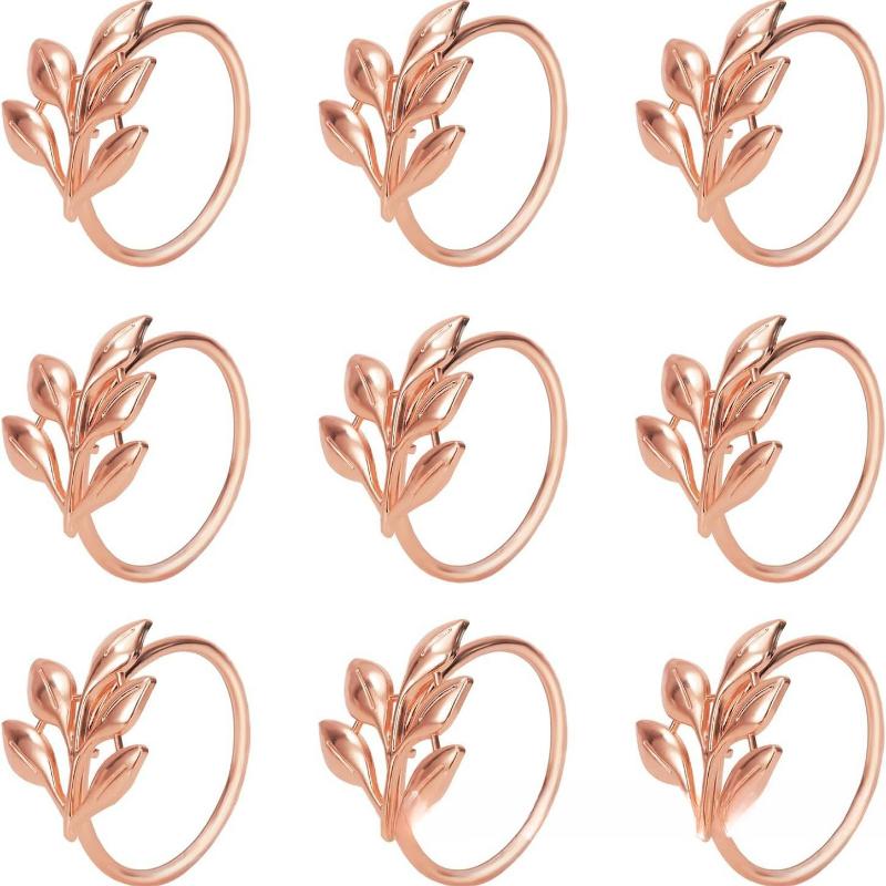 

Золотое кольцо для салфеток в виде листа дерева, пряжка для салфеток, отель, свадьба, лист ивы, западный 1PCS розового золота