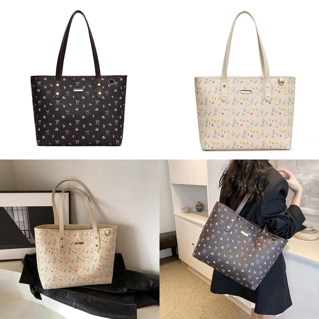 Pattern Floral Simple Large Capacity Women Casual Shoulder Tote Bag For Daily