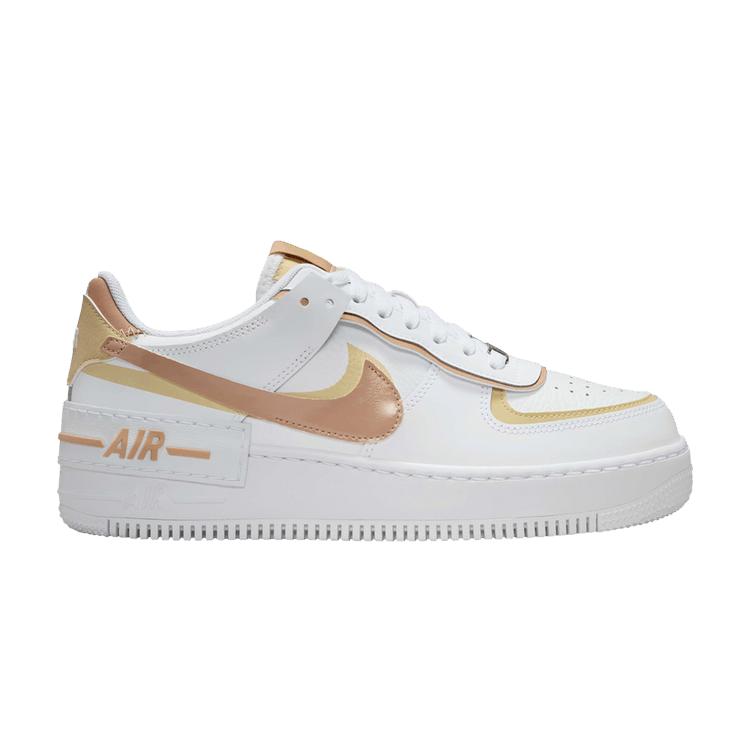 

Nike Кроссовки женские Air Force 1 Shadow White Team Gold Hemp DZ1847-111 37.5