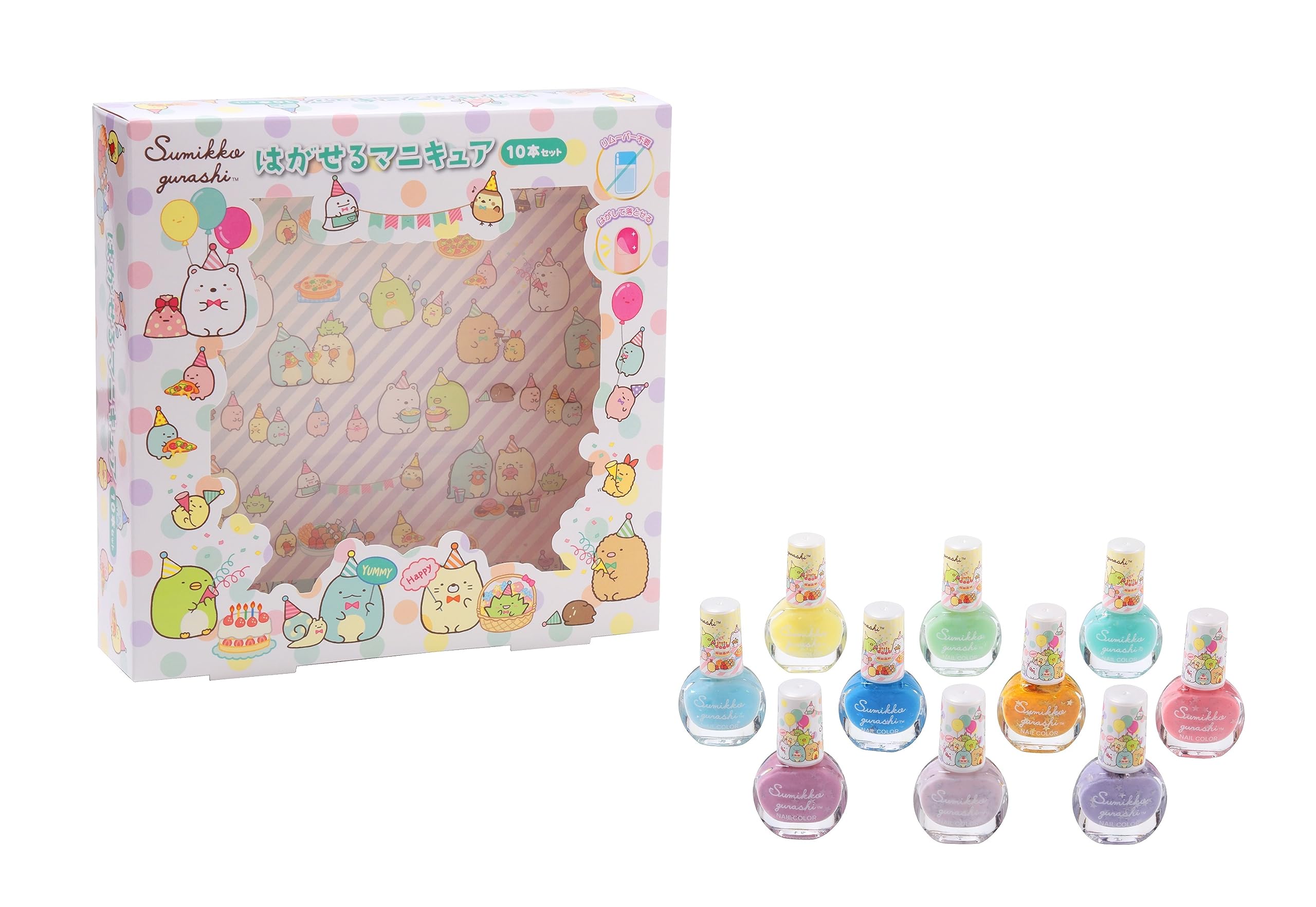 

Набор отслаивающихся лаков для ногтей Race Sumikko Gurashi из 10 штук 230732