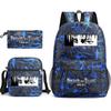 Attack on Titan Backpack, 3pcs Anime Student SchoolBag Shoulder Bag Pencil Case Boys Girls Mochilas Daily Rucksack Holiday Gift