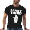 Safety Third Funny Missing Finger Safety Third TShirt Fashion Print Casual Short Sleeve