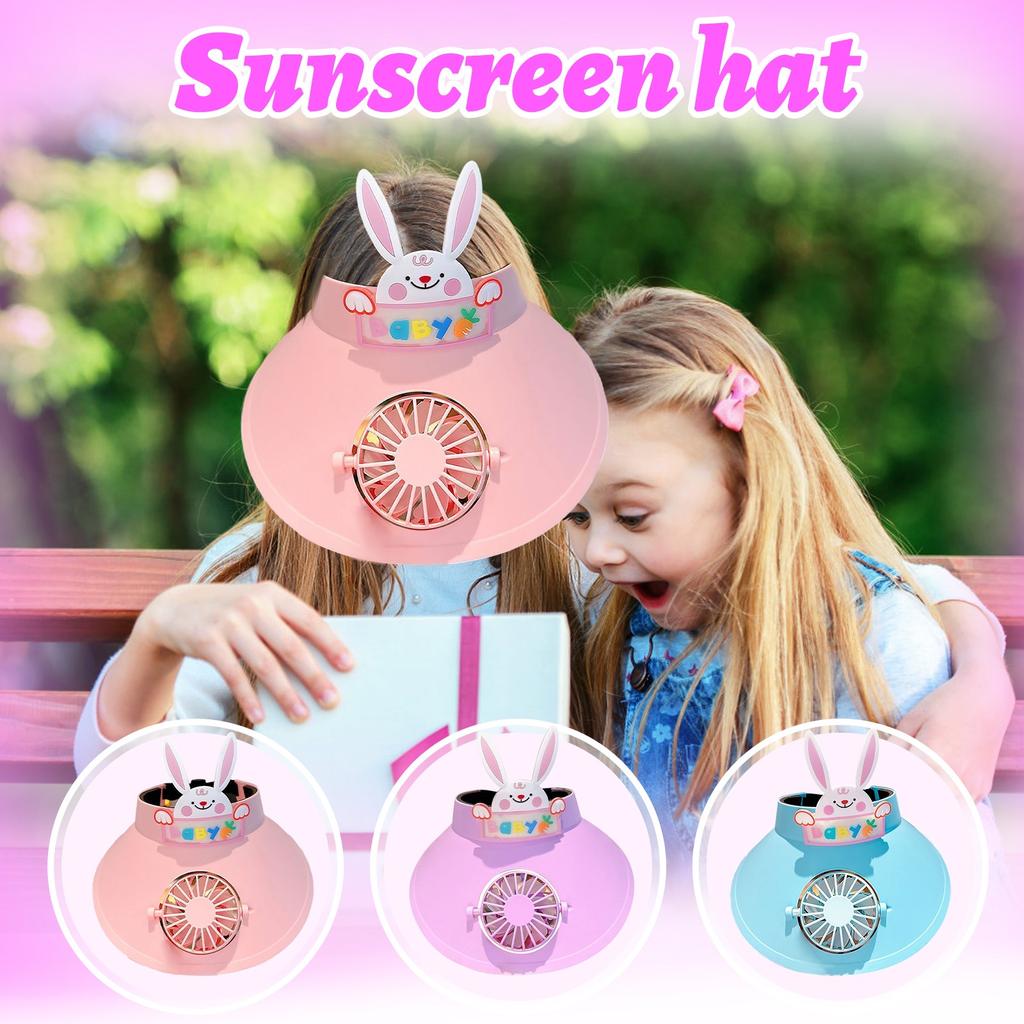 Children's Sun Hat Fan Cap, Integrating Sun And Function In One/Invisible Fan Black Technology/Long Battery Life/lightweight And Portable
