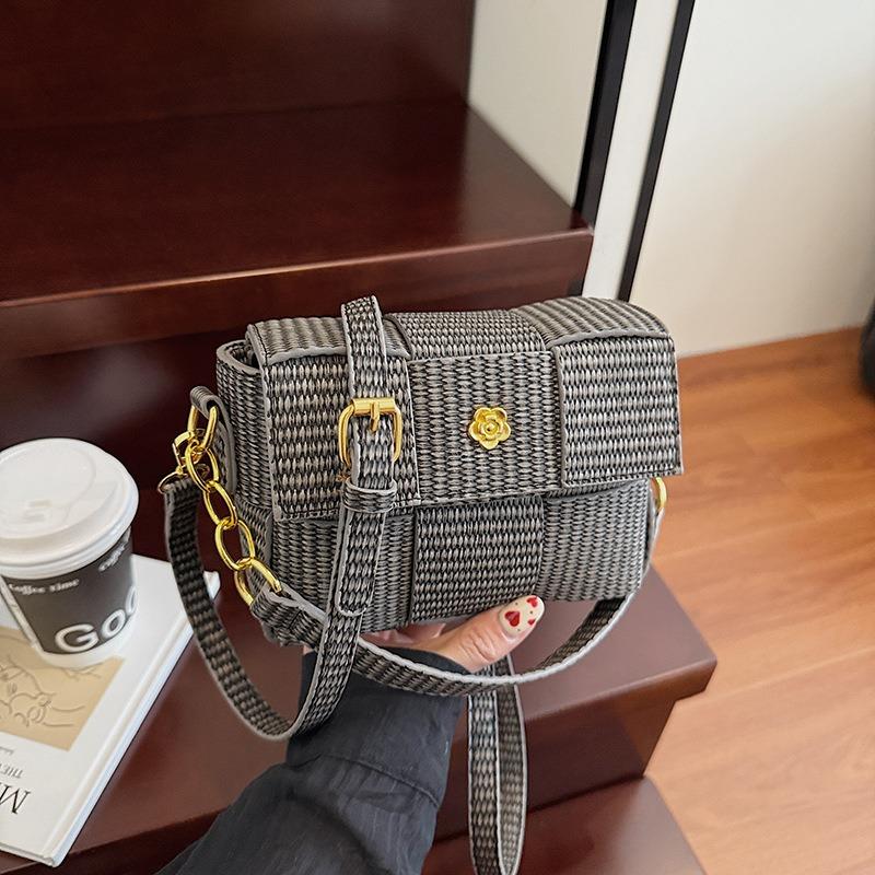 Tkana torebka damska nowa wysokiej klasy modna wszechstronna torba na ramię listonoszka wiosenno-letnia torebka