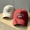 New Hard-brim Baseball Cap for Men and Women, Casual Versatile Hat with Embroidered Letters, Korean Style, Sun-shading, Face-slimming Duckbill Cap