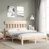Vidaxl Bed Frame Without Mattress, 140X200 Cm, Solid Pine Wood