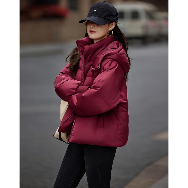 

Women s Petite Hooded Puffer Jacket M