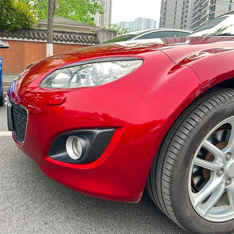Front Headlight Eyebrow Cover For Mazda MX-5 NC Miata 2009-2015 Front Head Lamp Trim Carbon Fiber