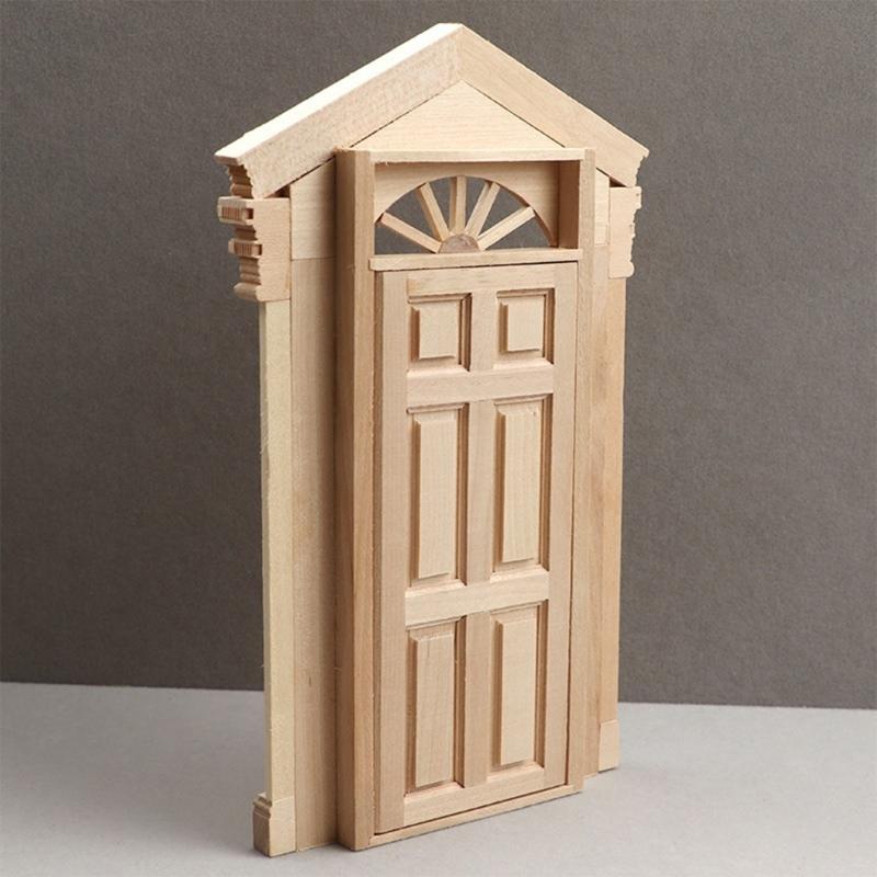 Customizable Blank Door With Realistic Openable Design For Miniature Collector And Model Builders Doll House Accessory