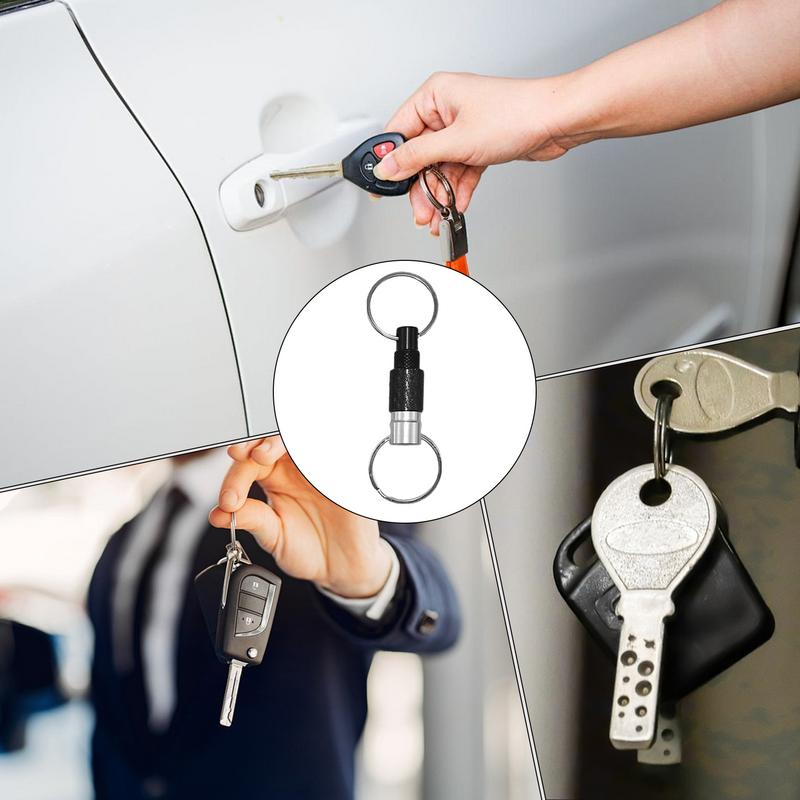 Quick Disconnect Keychain Metal Keychain For Car Keys Secure Key Holder Quick Release Keyring Compact Lightweight For Hiking