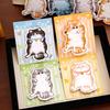 4Pcs Cat-Shaped Notes Pad Set Cute Self-Adhesive Memo Pads for Students Office Writable Peel-off Notes for Reminders Journaling Gifts