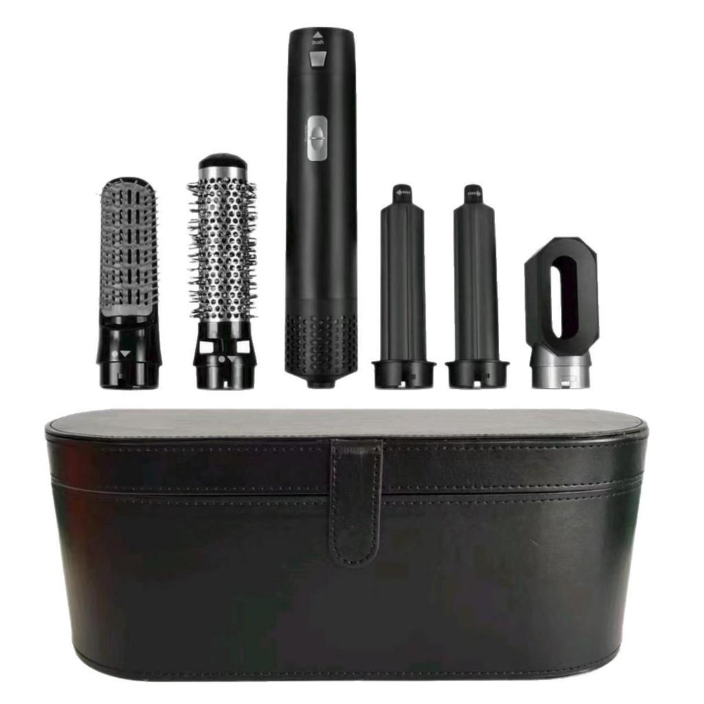5-in-1 Rotating Hot Air Brush & Curling Iron - Multi-functional, No-Damage Big Wave Hair Dryer