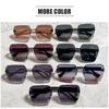 Glamour Luxury D Brand Sunglasses For Men And Women Stylish Rimless Oversize Fashion Glasses Unisex Trend Eyewear UV400